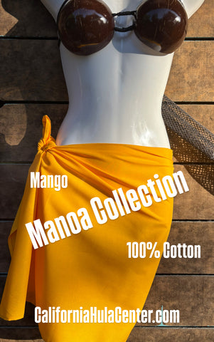Manoa Premium Cotton Pareu Collection - Mango Yellow