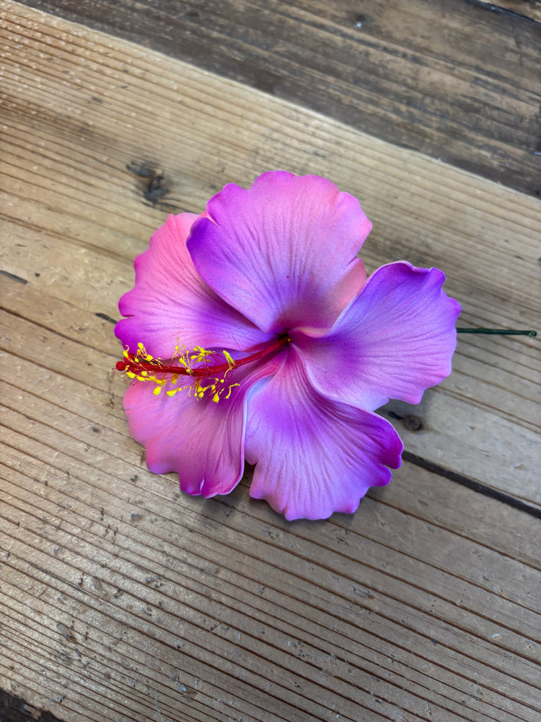 Foam Hibiscus 4” Hair Pick-Pink/Purple – California Hula Center