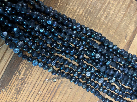 Extra Small Fresh Water Black Pearl Strand
