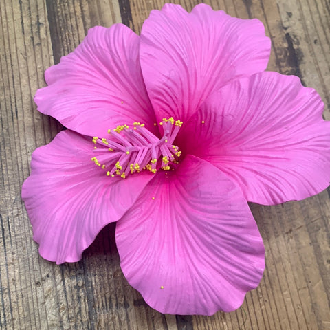 GIANT Foam Hibiscus Hair Pick- Pink