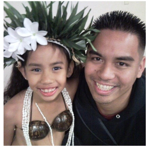 Artificial Ti Leaf Headband with Tiares