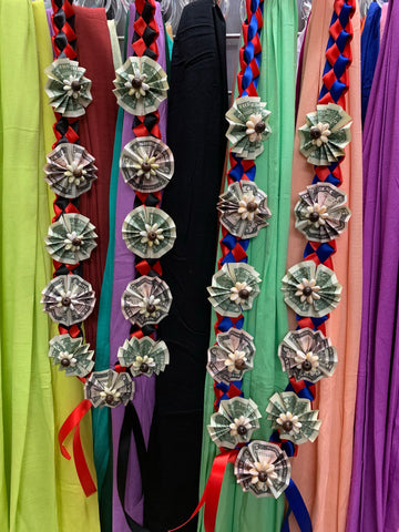 Open Long Money Ribbon Lei