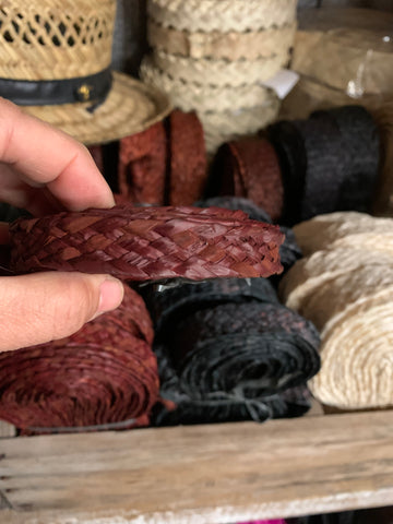 Woven Raffia - Brown 1/2” Wide