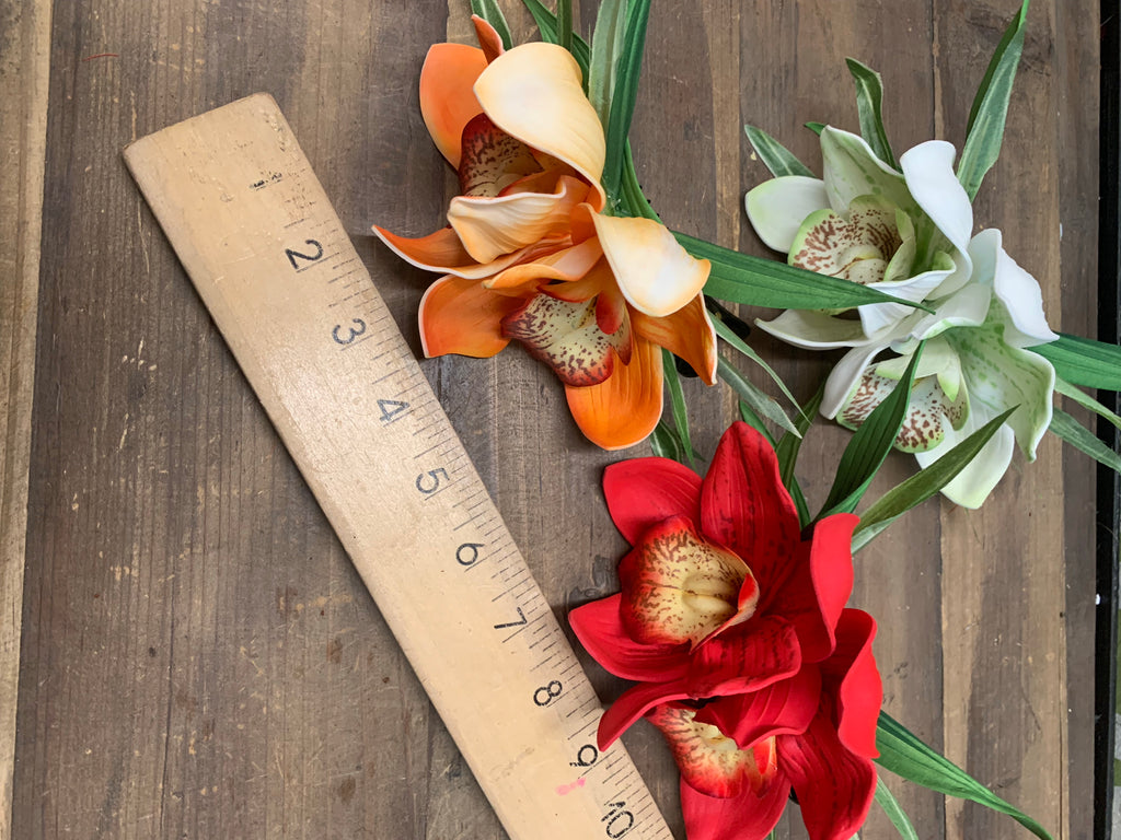 Giant Orchid Big Hair Clip Orange California Hula Center