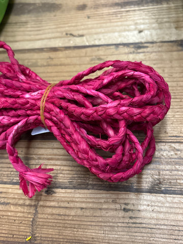 Raffia Braid Wide - Fuchsia