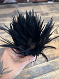 Rooster Saddle Feathers- Dyed Black