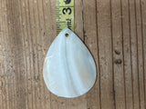 White Mother of Pearl Teardrop 2.5”