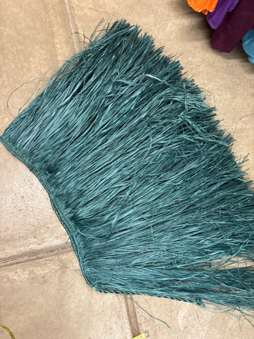 Tahitian Hau More Bark Half Length Skirt- DUSTY TEAL CUSTOM COLOR