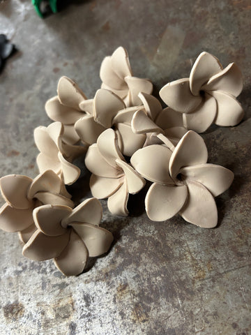 Clay Plumeria Flower Beads for Lei