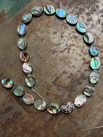 Abalone Paua Darker tone OVAL Shell Strand