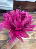 LAST ONE- Rooster Schlappen Feathers- Dyed Fuchsia