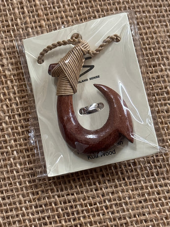 Koa Wood Hook Necklace