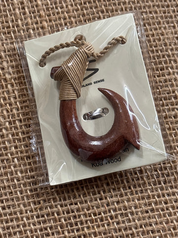 Koa Wood Hook Necklace