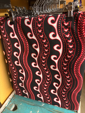 I’e Lavalava- Red/Black/White Waves