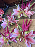 Bird of Paradise Pink Lily Orchid Flower Hair Clip