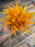 Rooster Saddle Feathers- Dyed Mango Yellow
