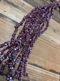 Dyed Old Rose Natural Cube Shell Strand