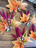 Bird of Paradise Orange Lily Orchid Flower Hair Clip