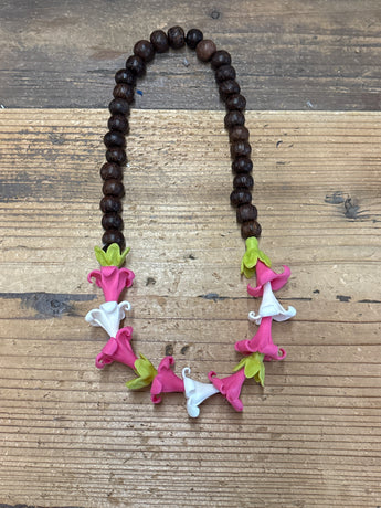 Car Lei- Pink and White Puakenikeni/Pakalana