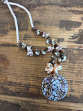 Round Mosaic Shell Necklace