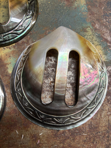 Mother of Pearl Carved Shell Buckle