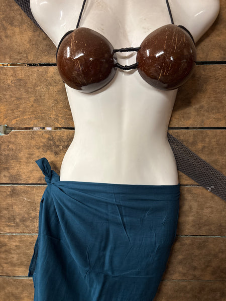 Pareu- No Fringe Rayon - Mermaid Water