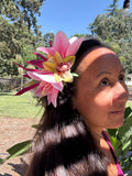 Bird of Paradise Pink Lily Orchid Flower Hair Clip
