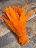 Rooster Saddle Feathers- Dyed Orange