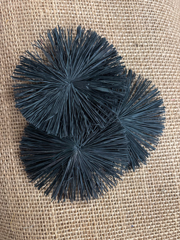 Raffia Circles- Black
