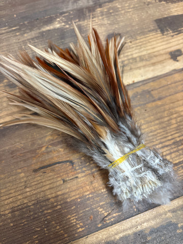 Rooster Saddle Feathers- Natural Brown