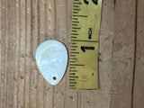 White Mother of Pearl Teardrop Shell 1”