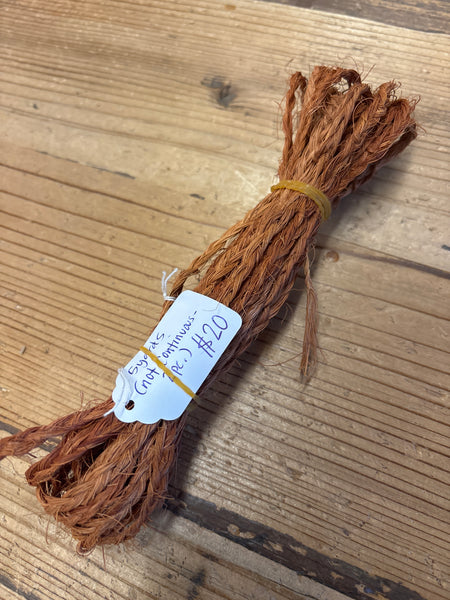 CLEARANCE- Coconut Sennit Rope 5 yards Orange Braid (not continuous)
