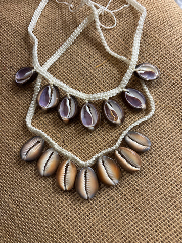 Cut Snakehead Cowry Shell necklace