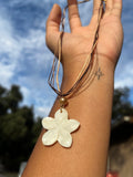 Calypso Mother of Pearl Plumeria Necklace