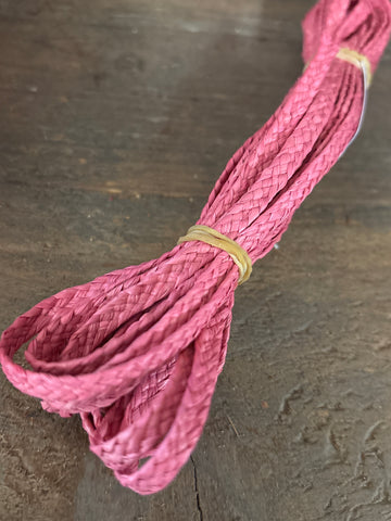 Woven Raffia Trim- Pink