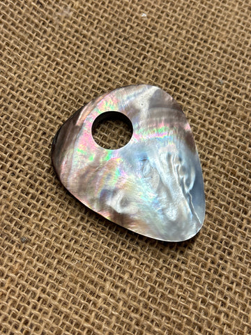 Mother of Pearl Rounded Triangle with Resin backing 2”