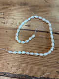 White Fresh Water Pearl Strand- Small Oval
