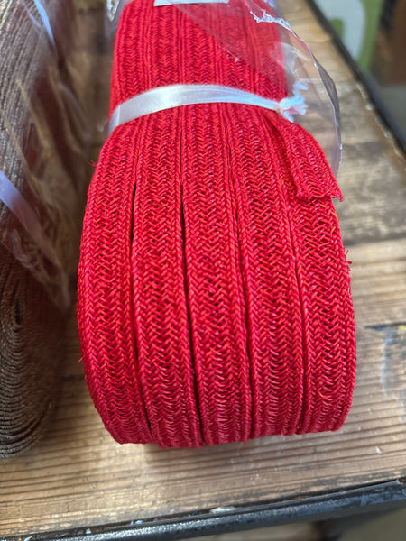 Hemp Weave Trim- Red