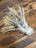 Rooster Saddle Feathers- Natural Eggshell White
