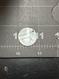 White Mother of Pearl Round Shell 7/8” (11)