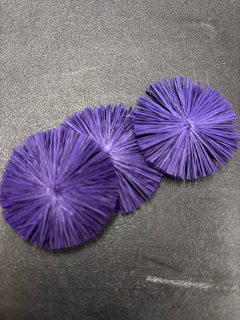 Raffia Circles- Purple 1.75”