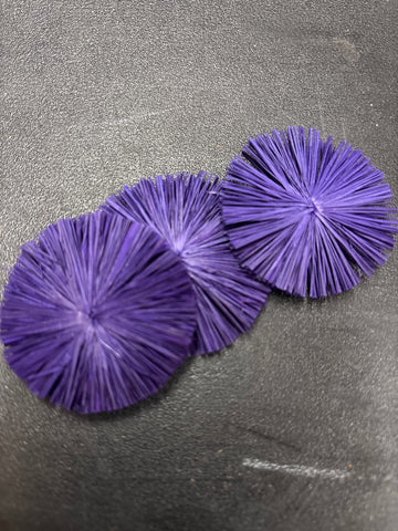 Raffia Circles- Purple 1.75”