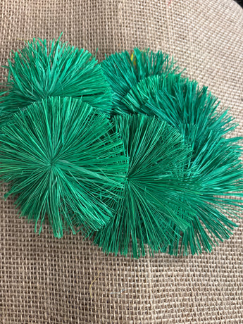 Raffia Circles- Kelly Green