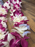 Orchid Lei White/Purple
