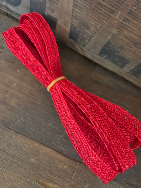 Hemp Weave Trim- Red