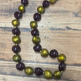 Kukui Nut Lei- Plum/Gold