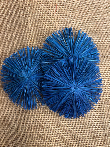 Raffia Circles- Royal Blue