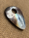 Mother of Pearl Rounded Triangle with Resin backing 2”