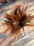 Rooster Saddle Feathers- Natural Brown