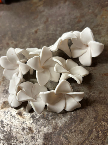 Clay Plumeria Flower Beads for Lei
